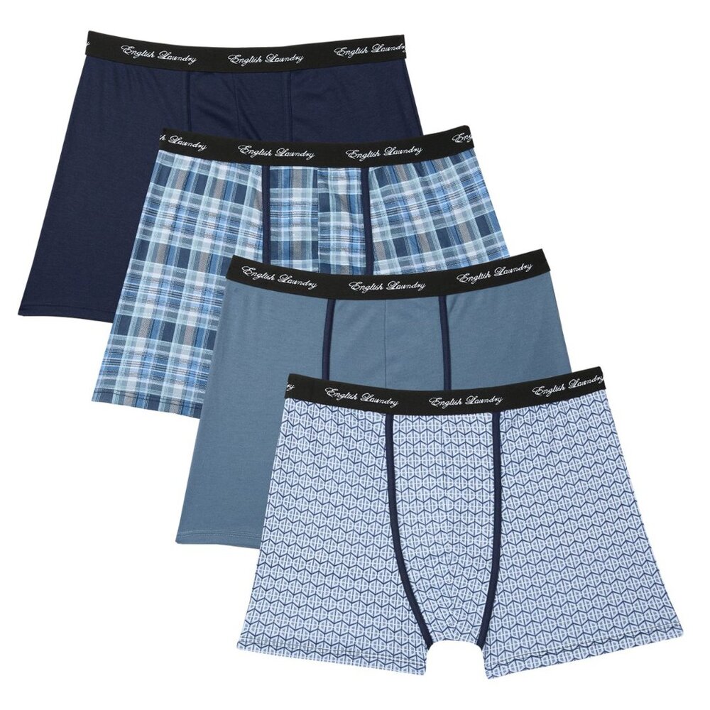 ENGLISH LAUNDRY 4-Pack PERFORMANCE STRETCH BOXER BRIEFS Men's M 32-34 NWT